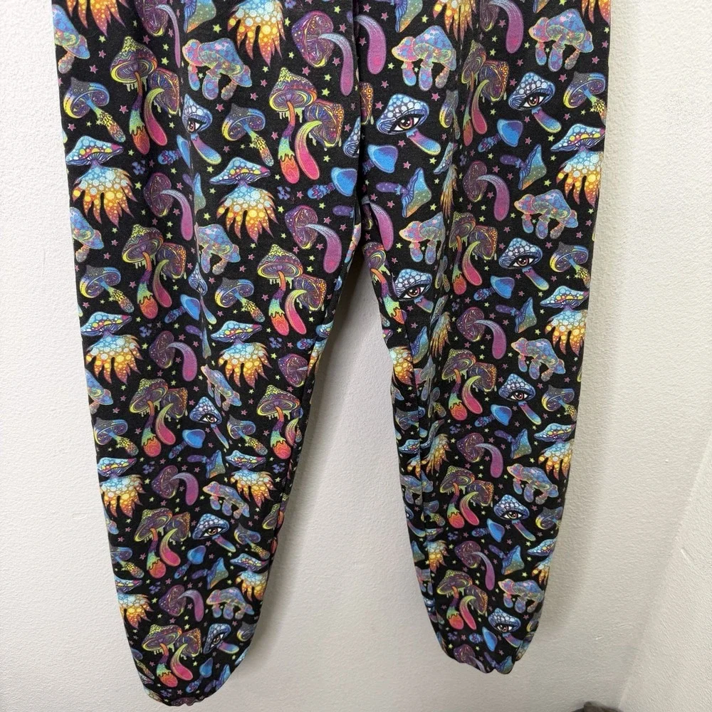 A$$holes Live Forever Sweatpants Joggers Pants Mens L AOP Psychedelic Mushrooms